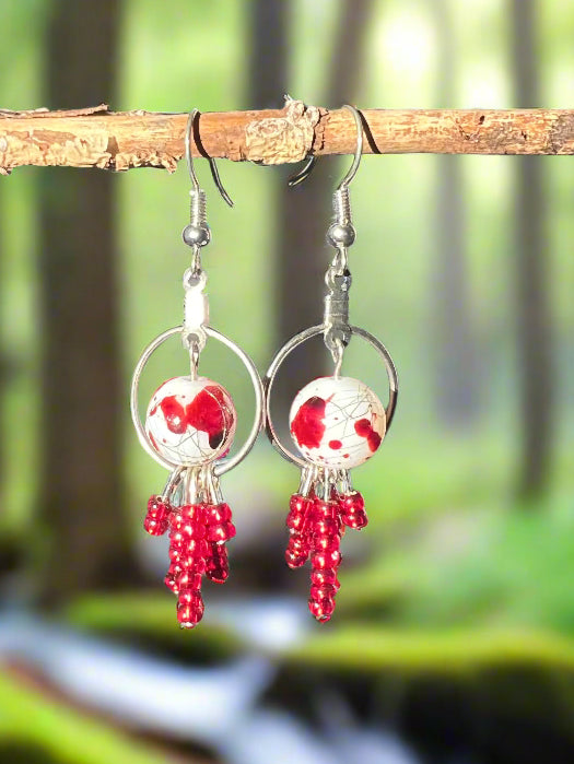 Blood Splatter Earrings