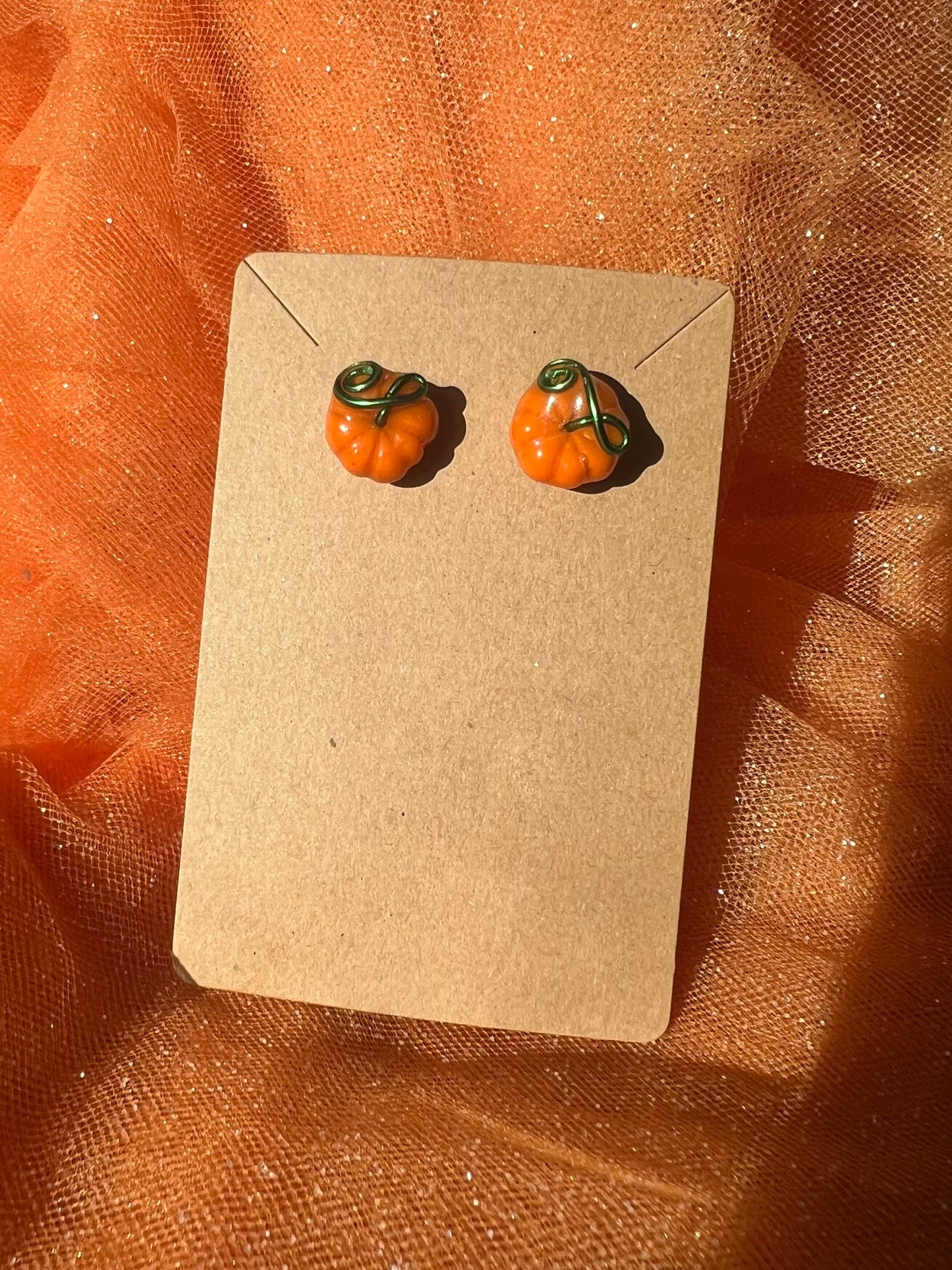 Pumpkin Stud Earrings
