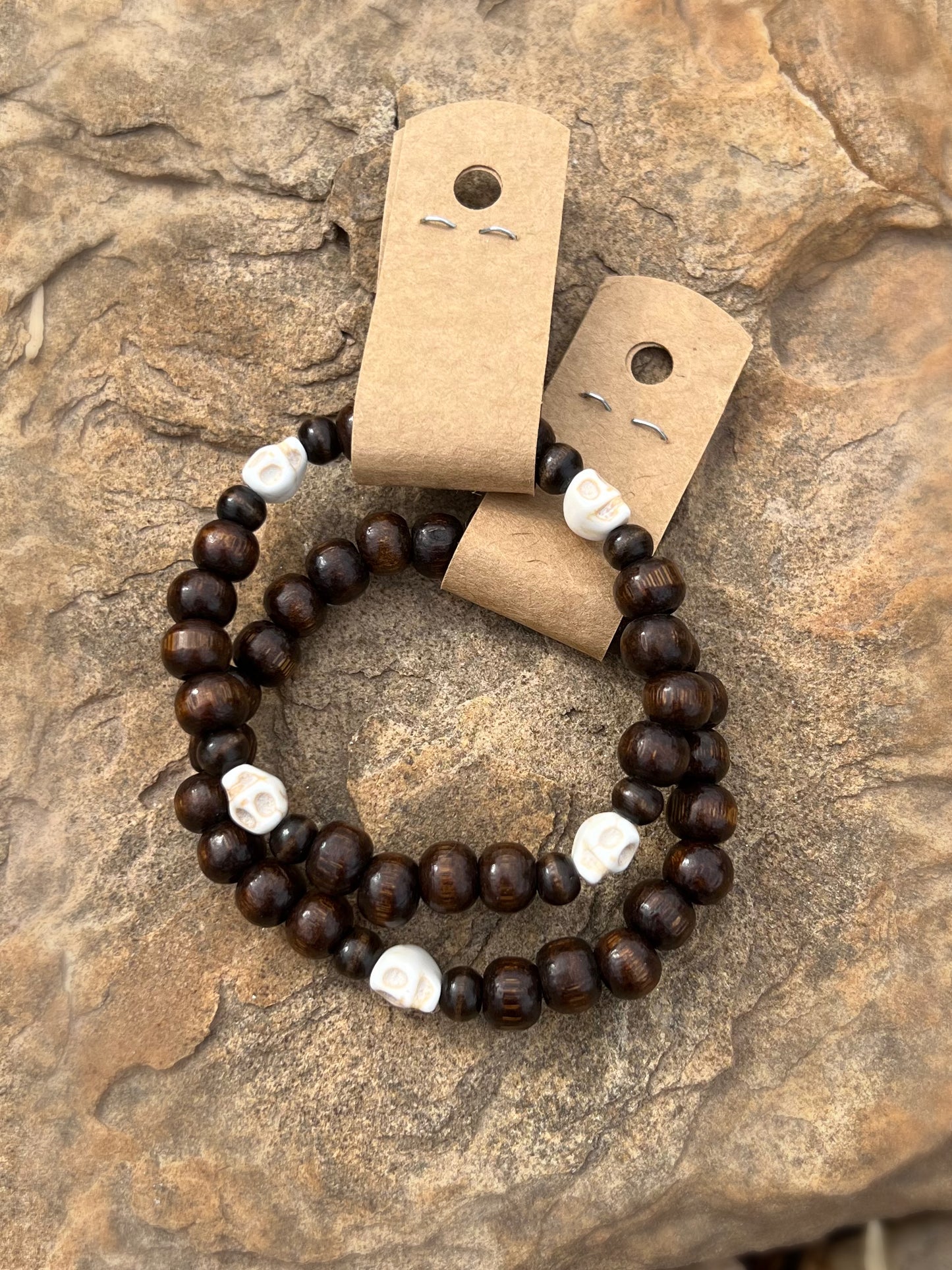 Wood & Skull Bracelet