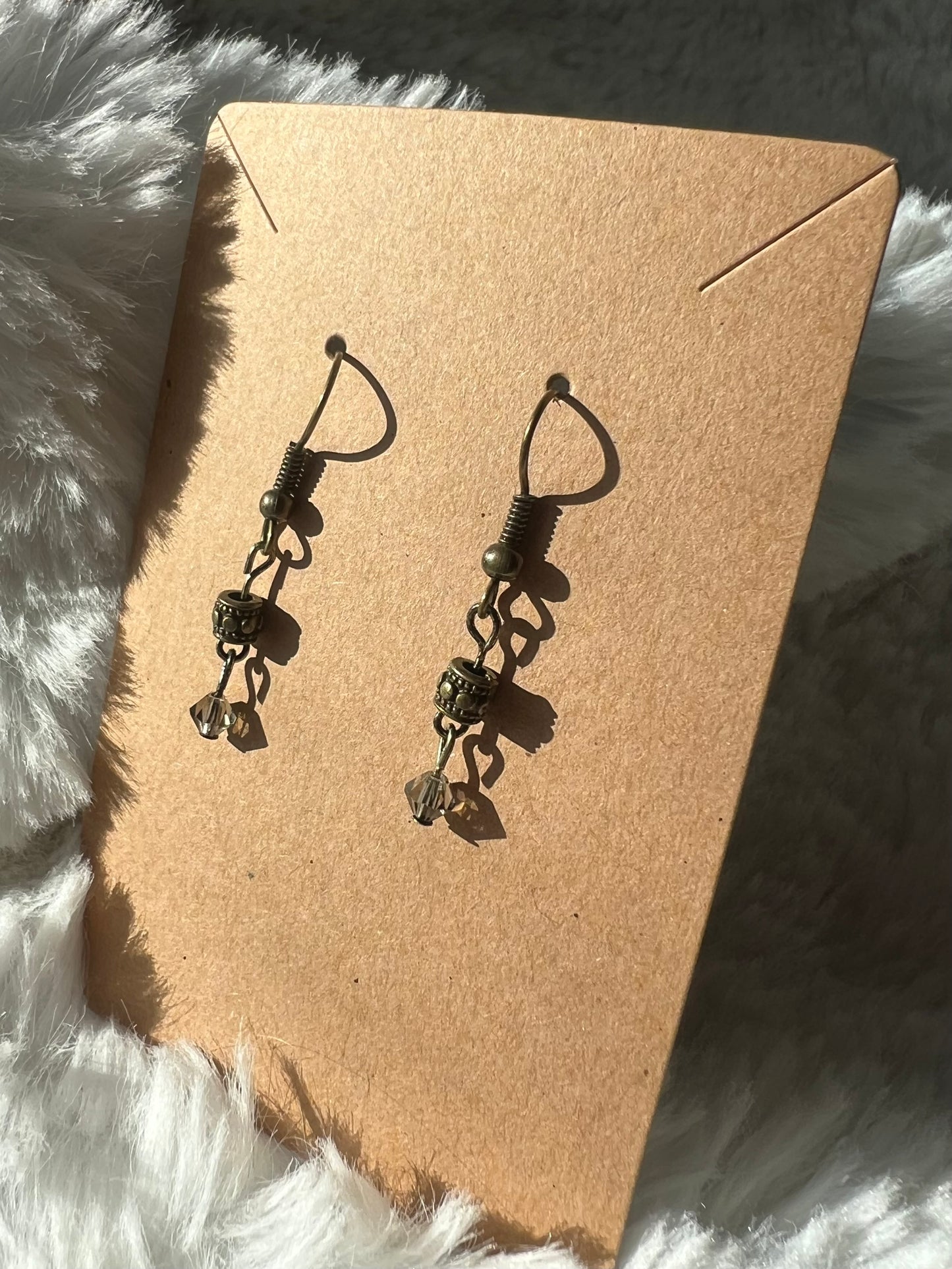 Elegant Bronze Dangle Earrings