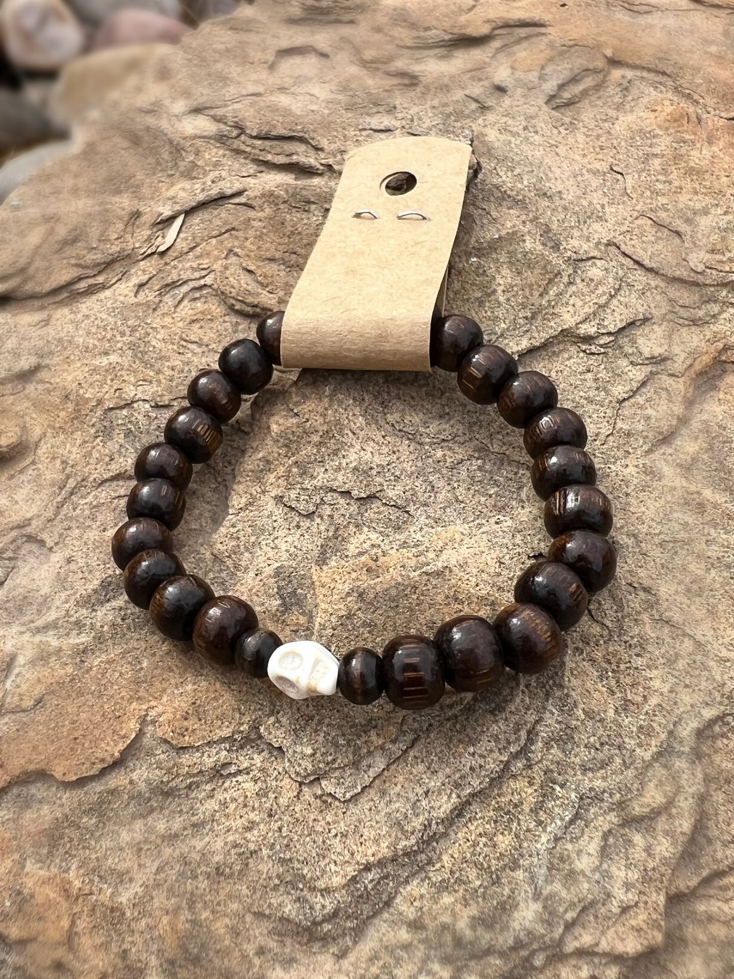Wood & Skull Bracelet