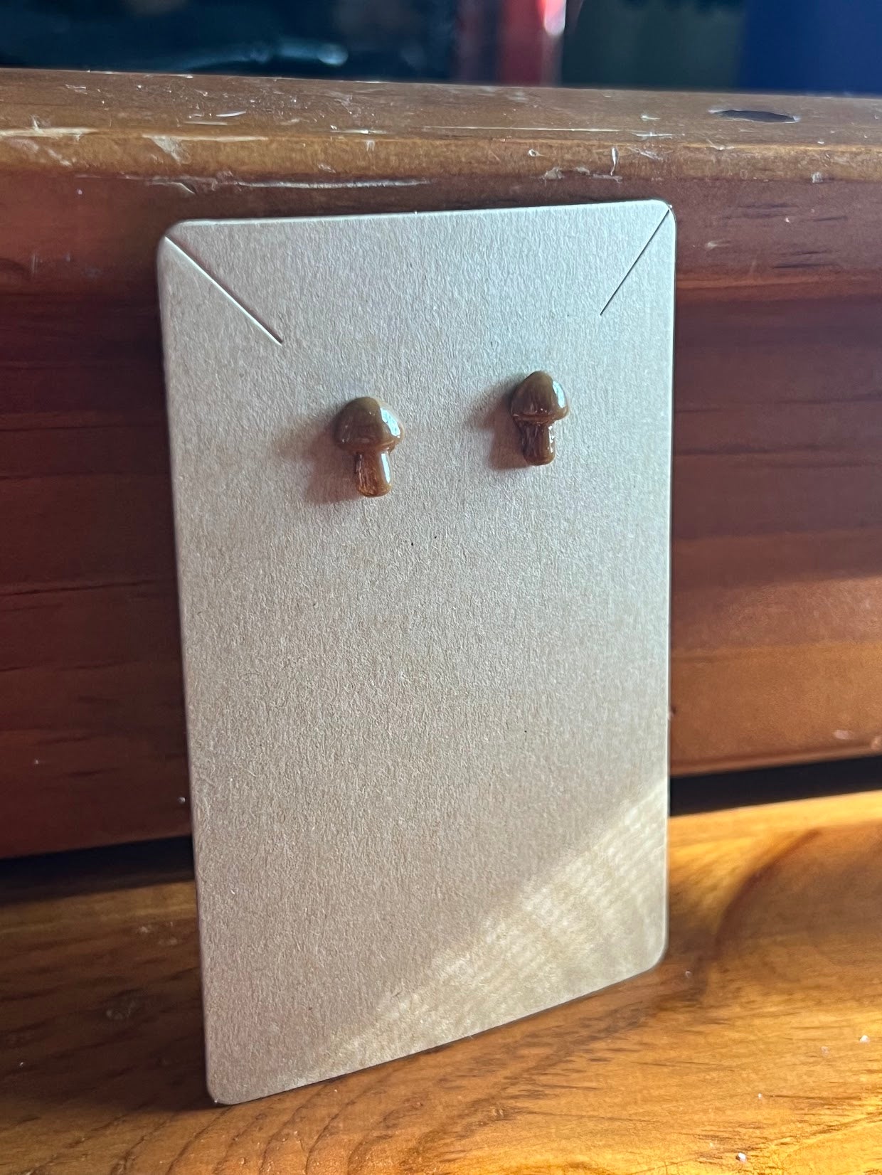 Common Mushroom Stud Earrings