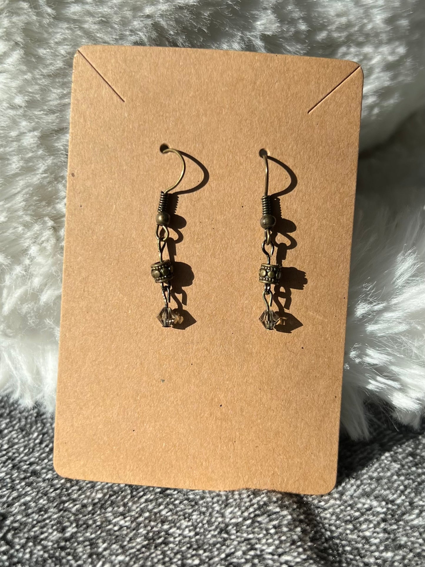 Elegant Bronze Dangle Earrings