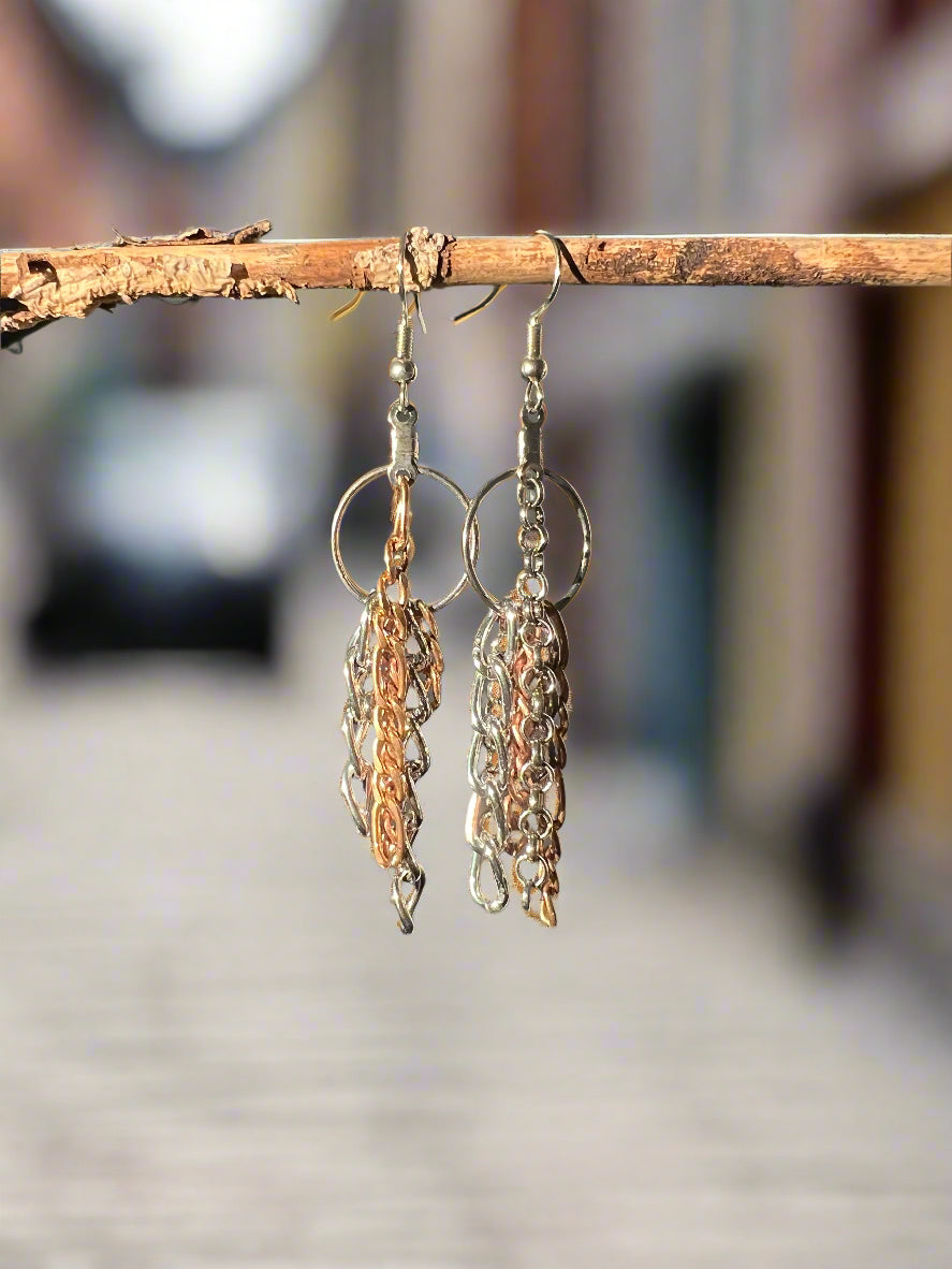 Steampunk Chain Earrings