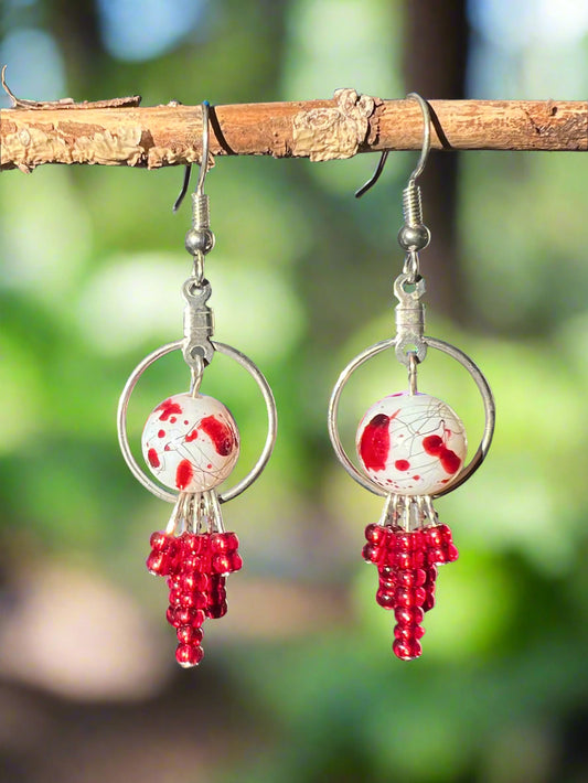 Blood Splatter Earrings