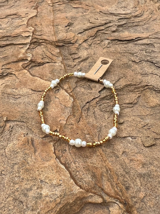 Gold and Pearl Bracelet