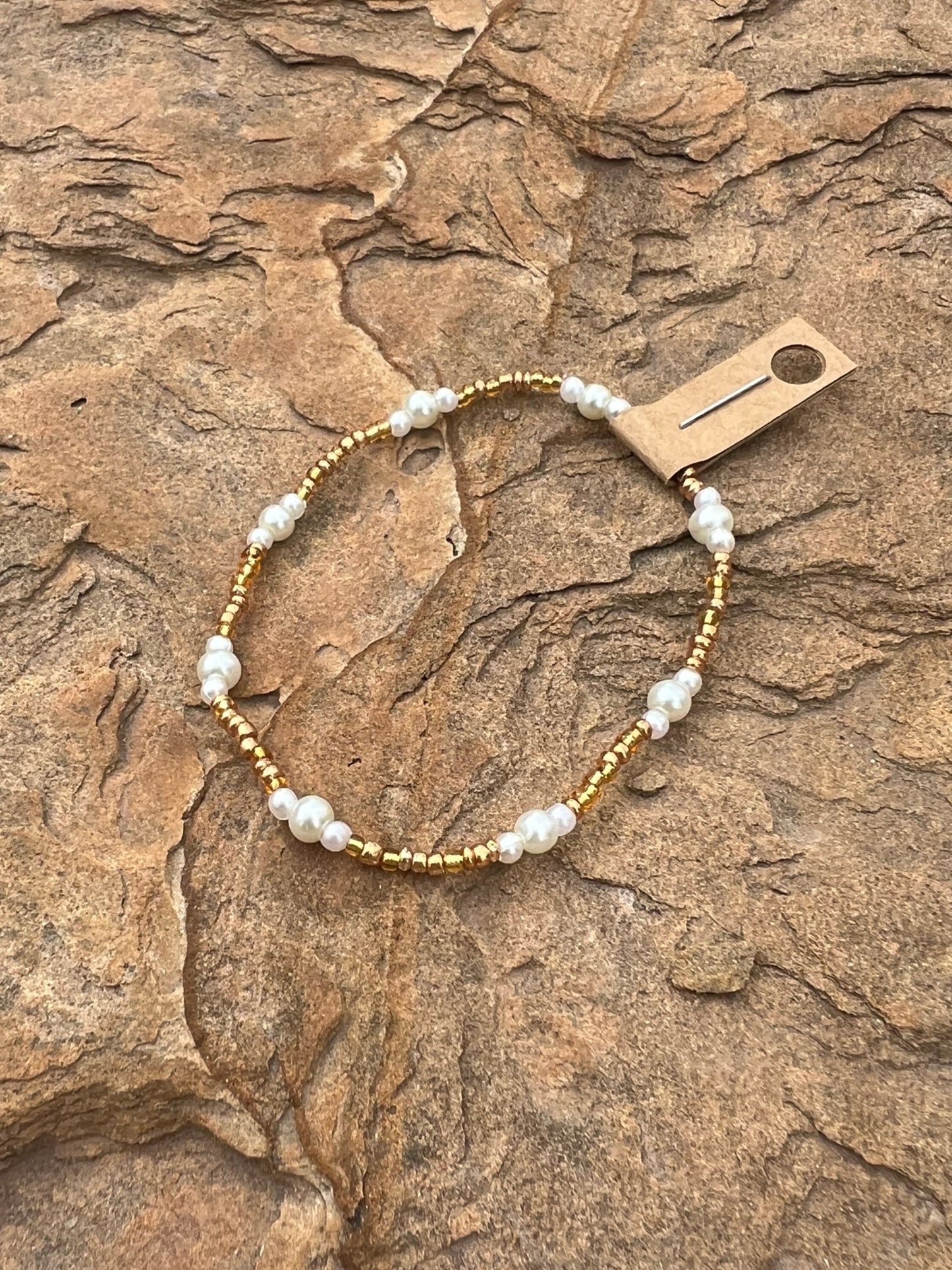 Gold and Pearl Bracelet