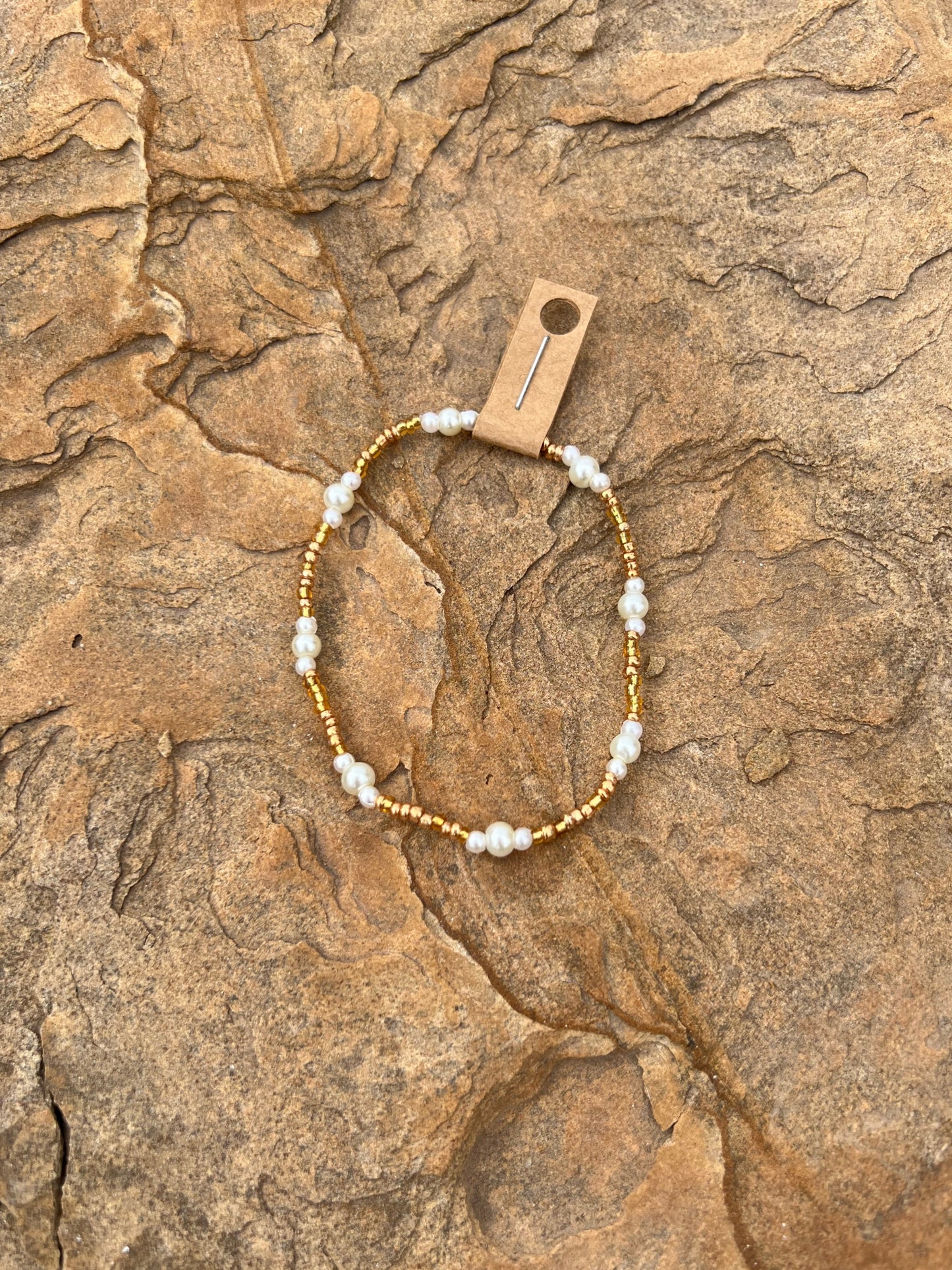 Gold and Pearl Bracelet