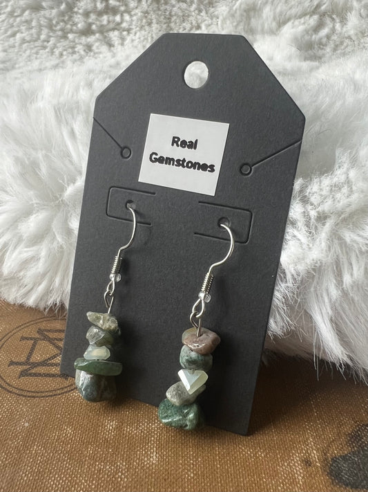 Elegant Silver with Indian Agate Gemstones