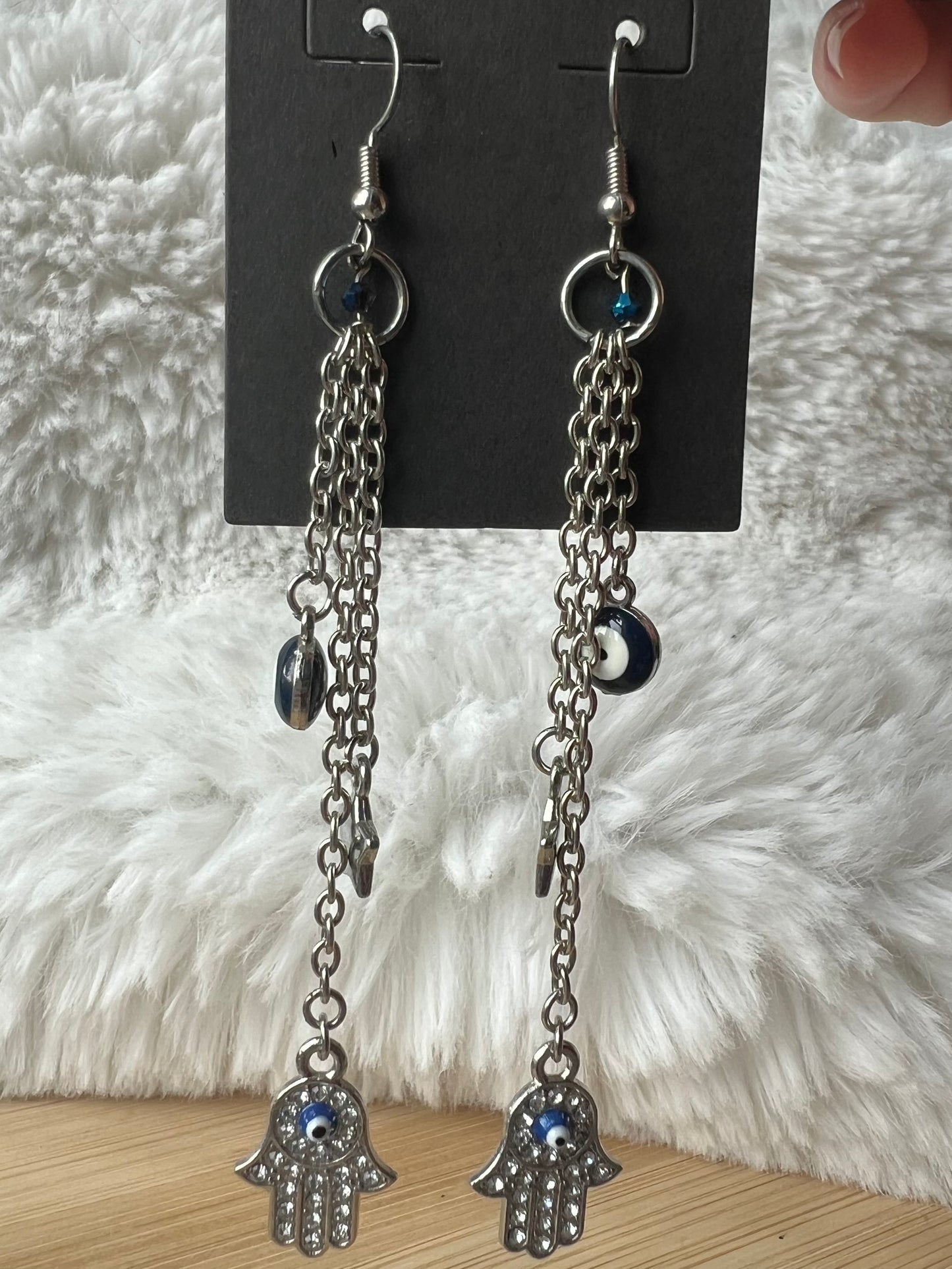 Evil Eye Dangle Earrings