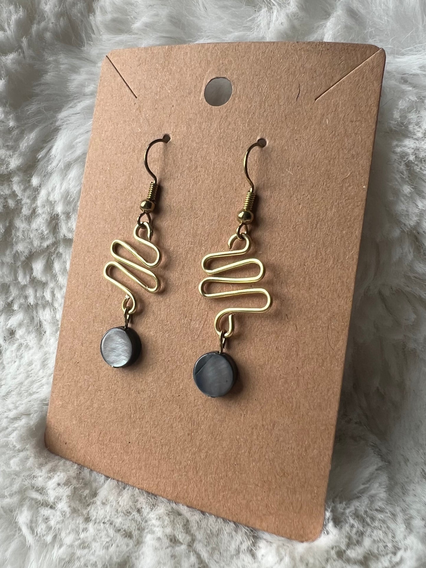 Elegant Gold with Blue Bead