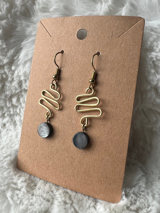 Elegant Gold with Blue Bead