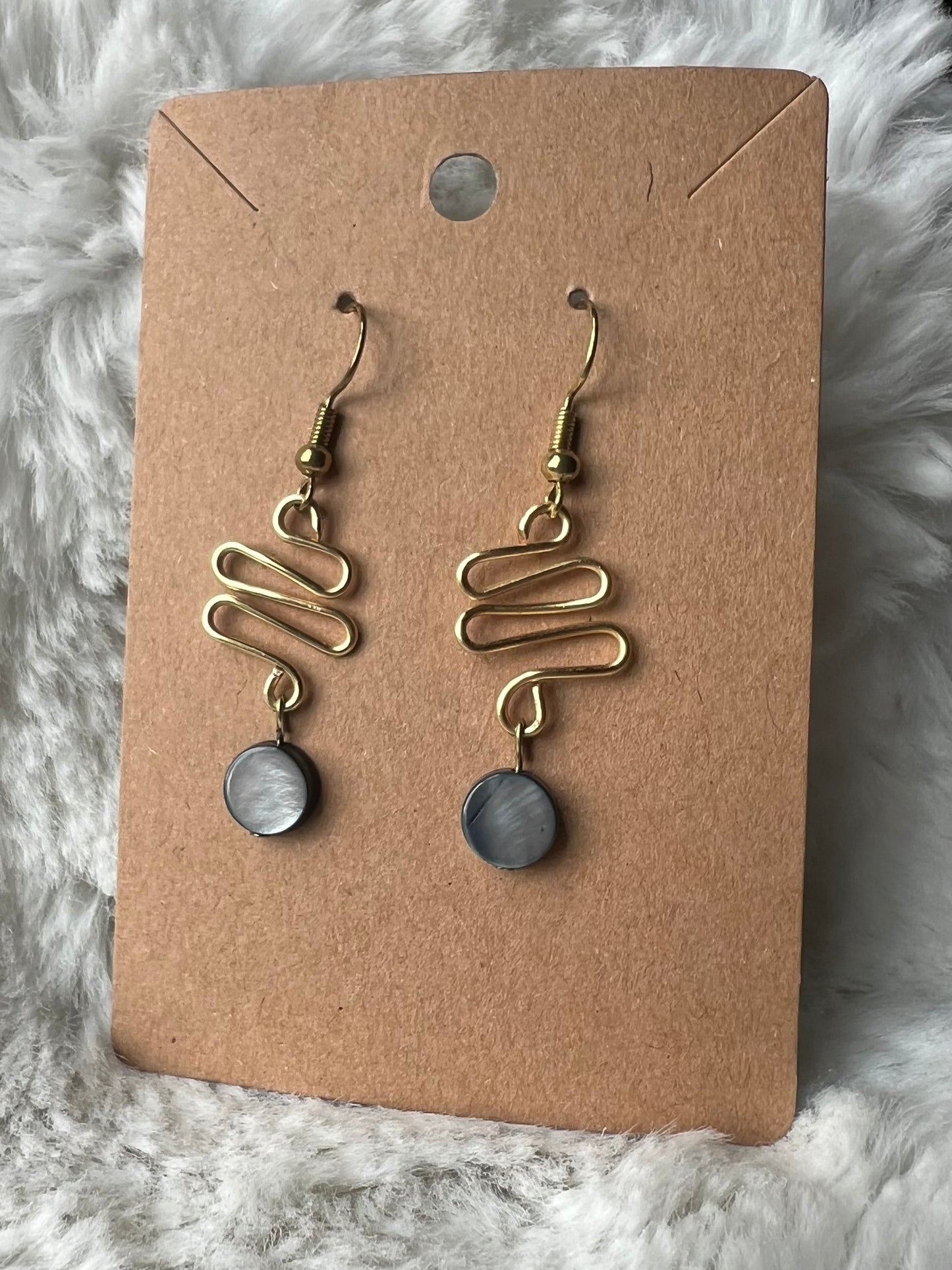 Elegant Gold with Blue Bead