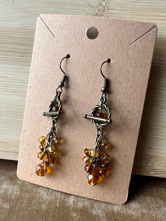 Amber Beaded 2-in-1 Earrings