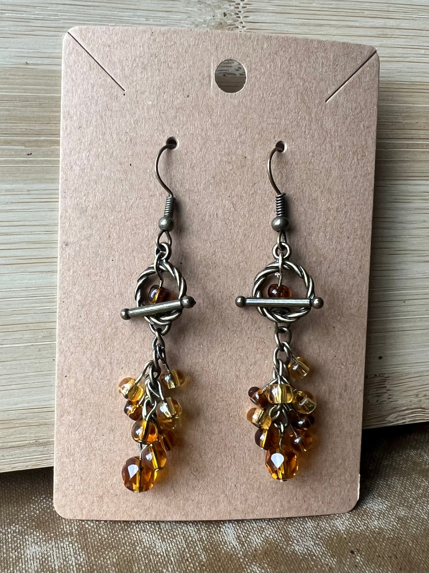 Amber Beaded 2-in-1 Earrings