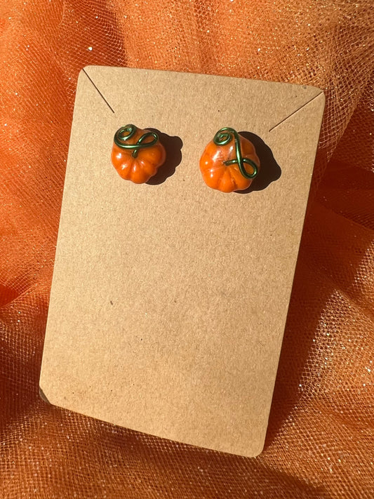 Pumpkin Stud Earrings